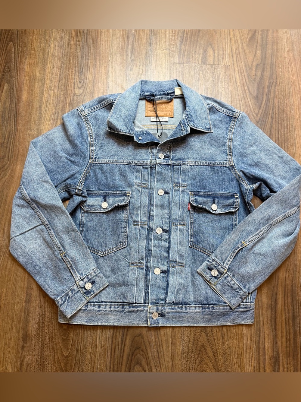 Levi's Premium Type II Two 2 Selvedge Denim Trucker Jacket Indigo Men’s Small
